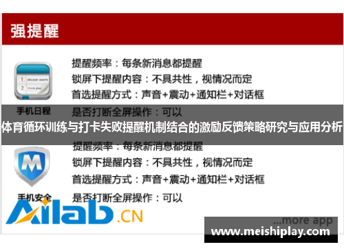 体育循环训练与打卡失败提醒机制结合的激励反馈策略研究与应用分析